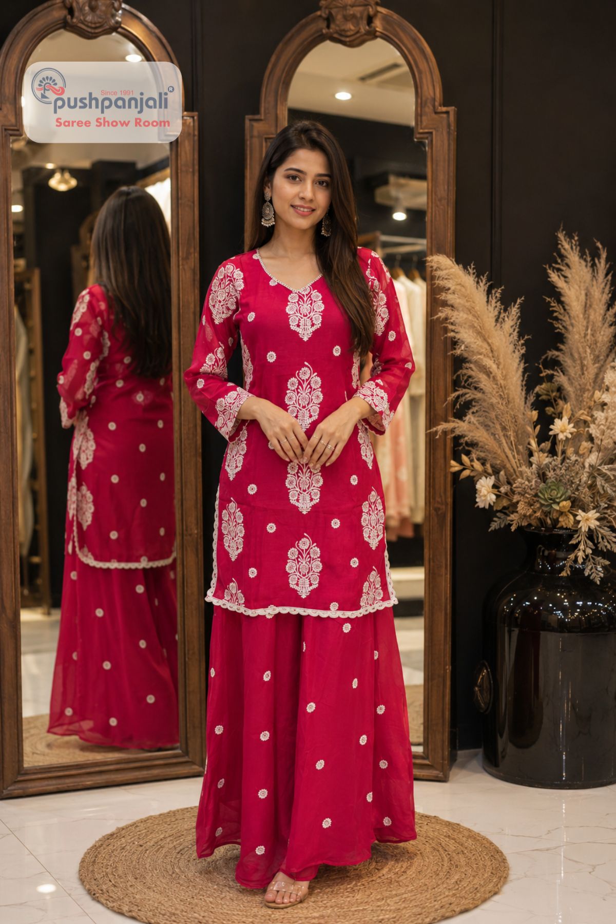 Rani Pink Embroidered Co-ord Set