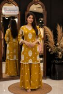 Mustard Yellow Embroidered Co-ord Set