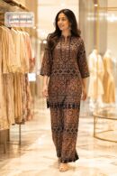 Black Rayon Cotton Printed Co-Ord Set