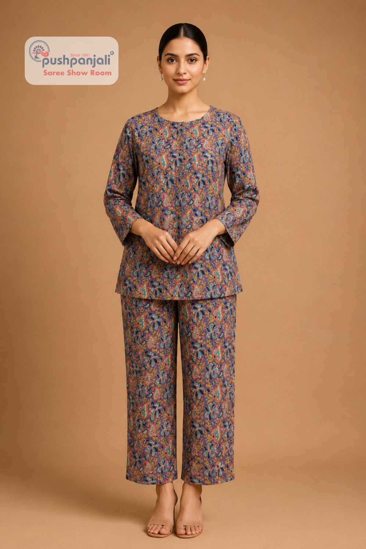 Women's Multicolor Paisley Printed Co-ord Set