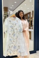 Premium Off White Floral Mul Cotton Kurta Pant Set with Dupatta for Women