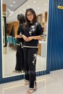 Black Butterfly Embroidered Co-Ord Set | Premium Airport Look & Casual Wear