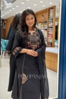Jet Black Cotton Straight Kurta Pant Set