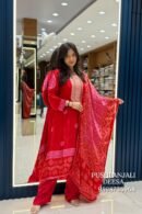 Red Bandhani Printed 3-Piece Set