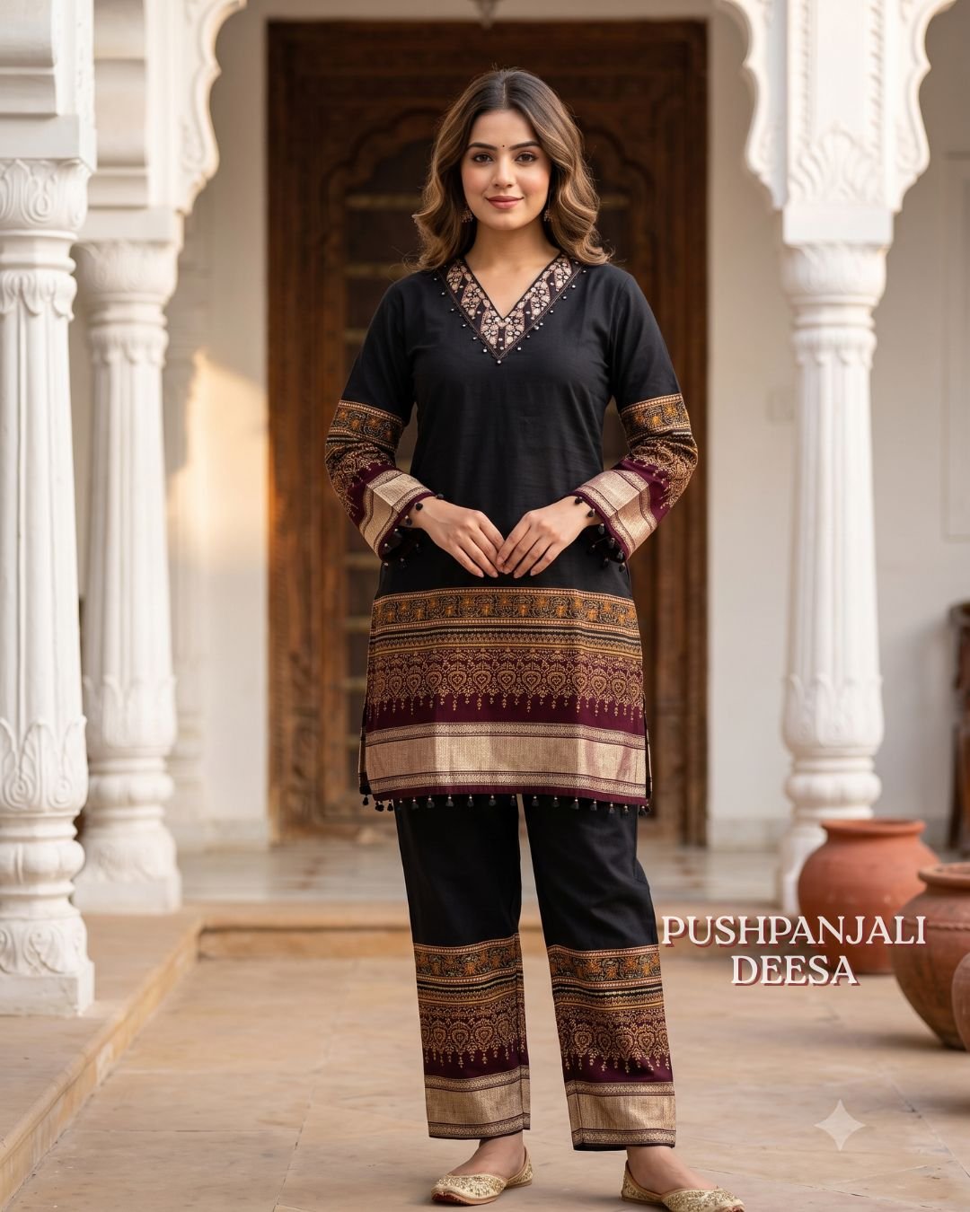 Black Designer Co-Ord Set