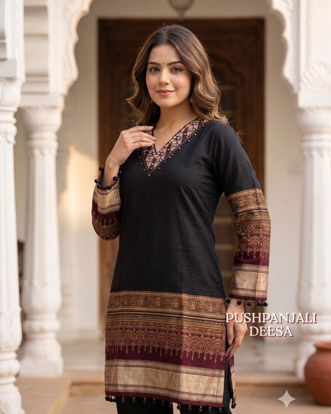 Black Designer Co-Ord Set - Image 2