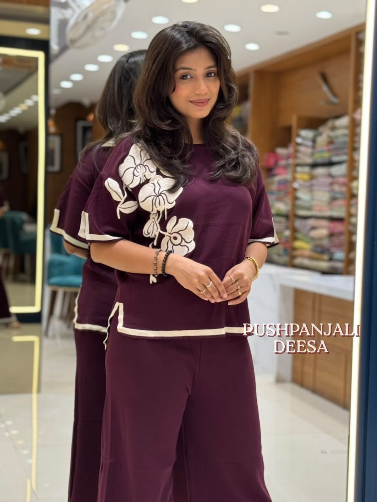 💜 Maroon Airport Look Co-Ord Set - Image 2