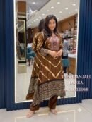 Chocolate Brown Designer GAGGY SILK Suit Set