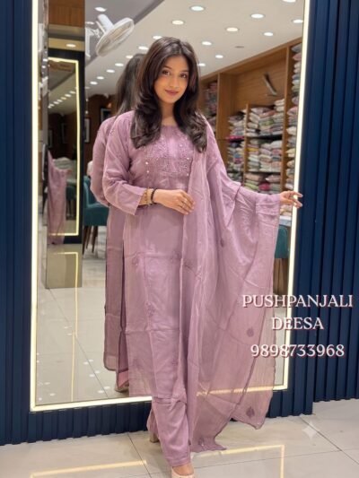 Designer LILAC PINK Viscose Suit Set