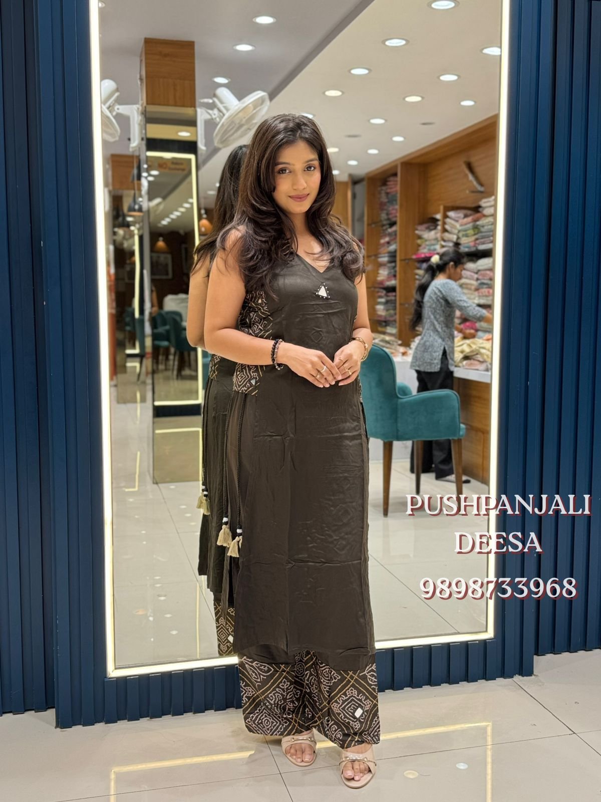 Designer BLACK Mashru Gaggy Suit Set