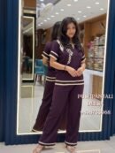Plum Purple Designer Premium Co-Ord Set