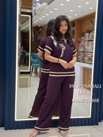 Plum Purple Designer Premium Co-Ord Set
