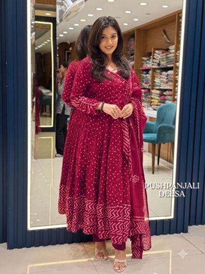 Magenta Anarkali Suit Set