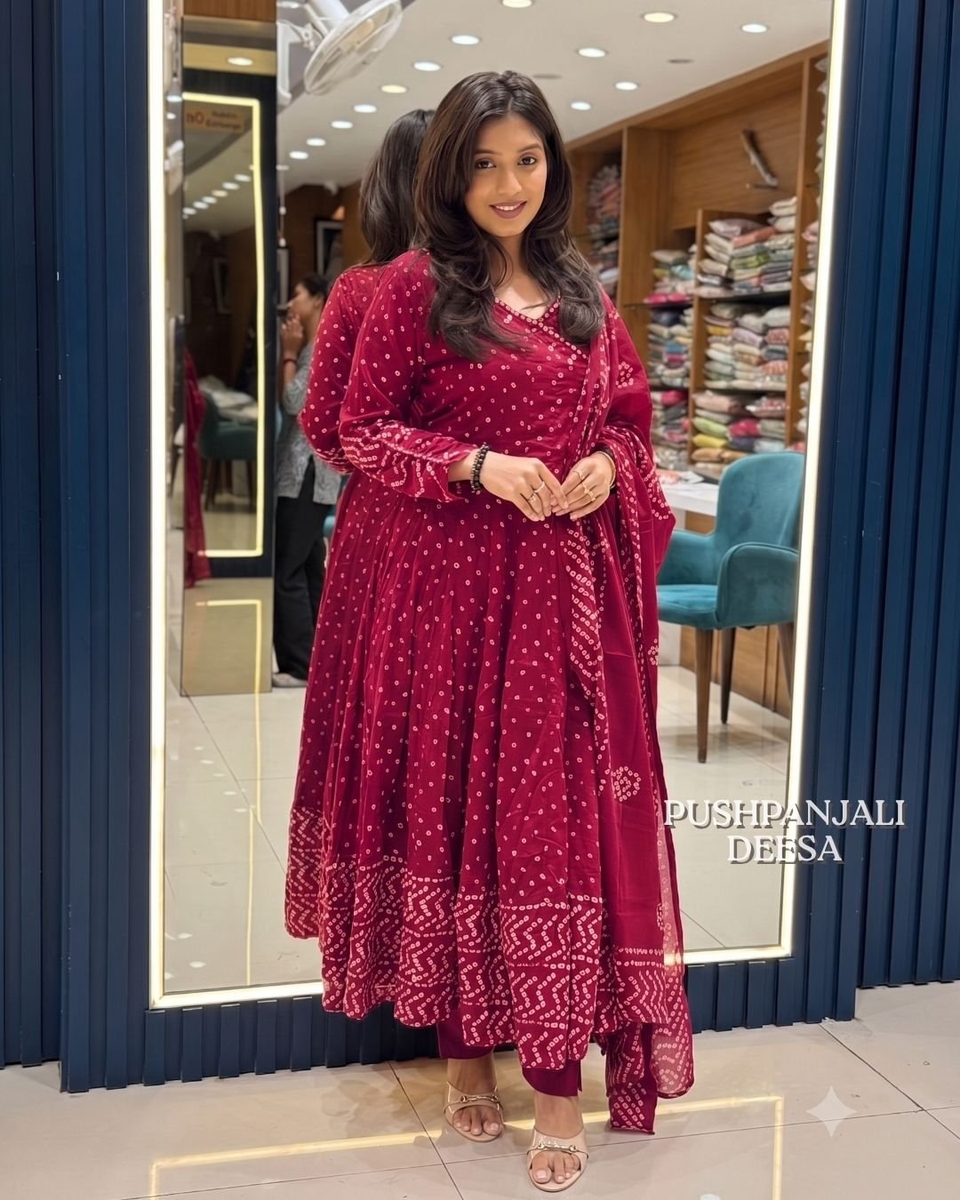 Magenta Anarkali Suit Set