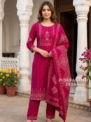 💗 Rani Pink Designer Gaggy Silk Suit Set