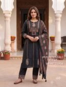 🖤 Black Designer Pure Cotton Suit Set