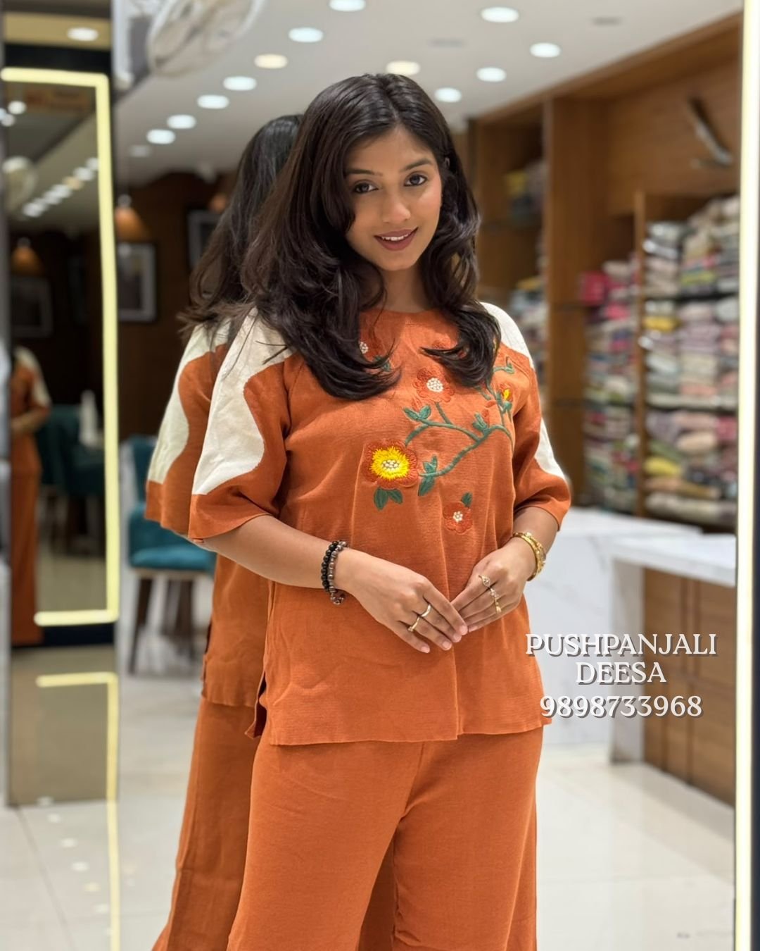 Orange Designer Co-Ord Set - Image 2