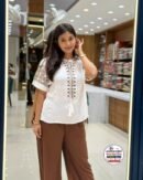 White Embroidered Imported Top
