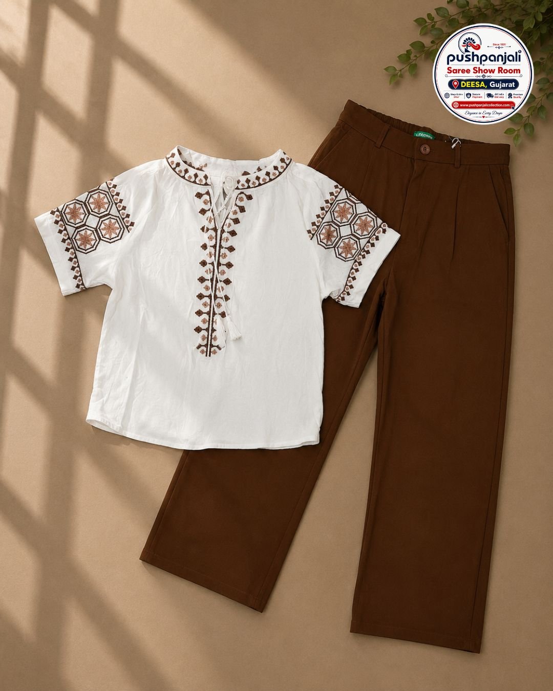 White Embroidered Imported Top - Image 2