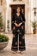 Dark Green Bandhani Print Co-Ord Set | Premium Ethnic Fusion Wear