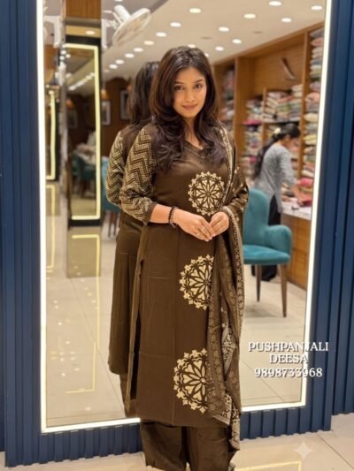 Brown GAGGY SILK Suit Set
