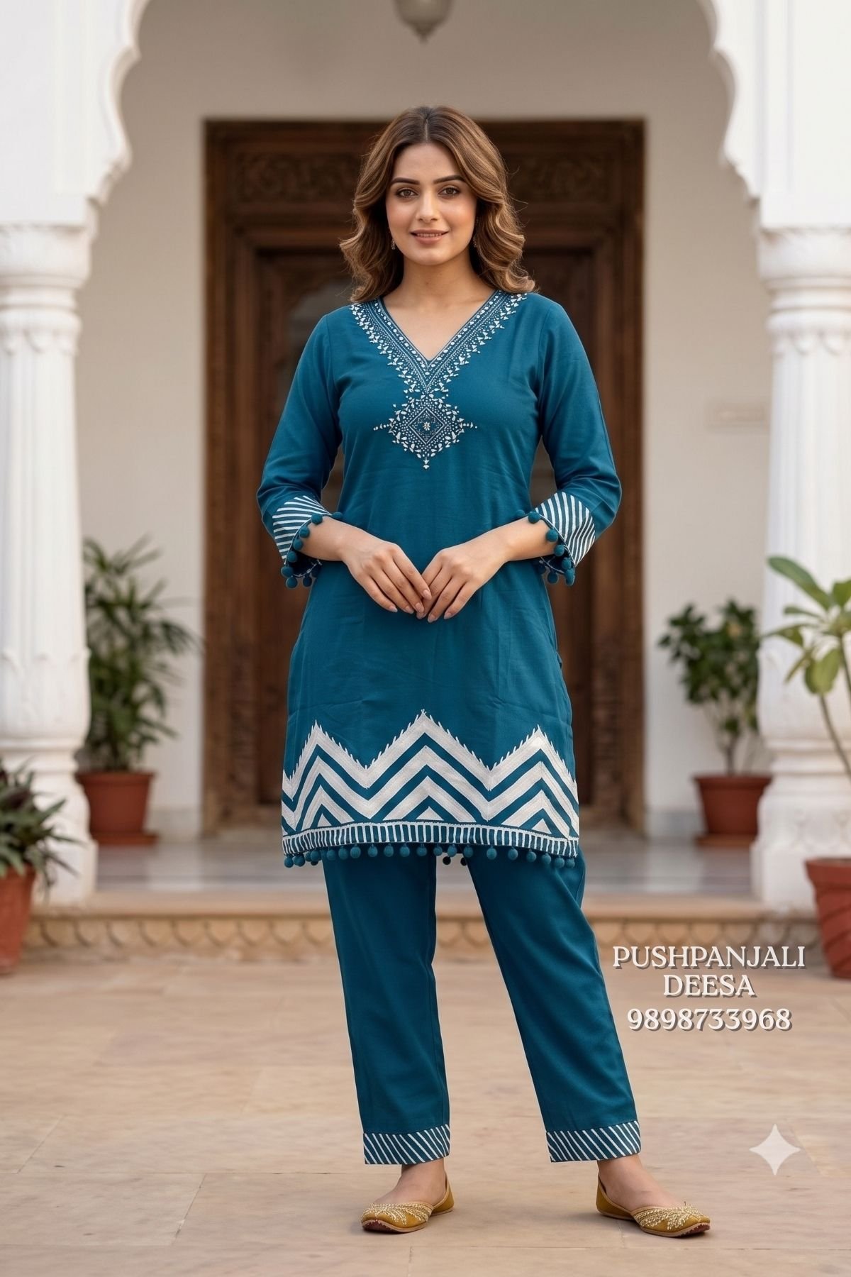 Teal Blue Modal Co-Ord Set