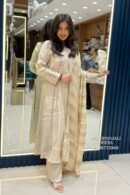 Cream Embroidered Suit Set