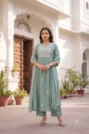 Sage Green Cotton Suit Set