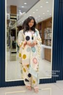 Ivory Abstract Printed Butter Crepe Co-Ord Set