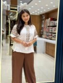 White Imported Embroidered Top Only
